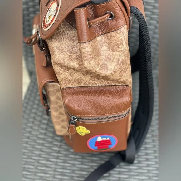 ‼️last one‼️NWT！Coach X Peanuts Sprint Backpack In Signature With Patches（CBI44） - Picture 3 of 13